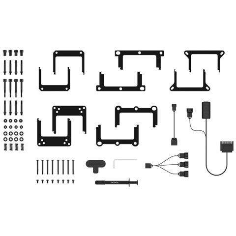 Alphacool 11773, Modulo ventilatore, Rame, Nichel, Nylon, Nero, 4 piedini, 60 °C, 14 cm - Foto 2