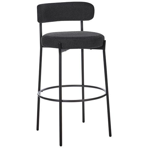 Set Di 2 Sedie Alte Allison Bouclé Nero - Foto 8