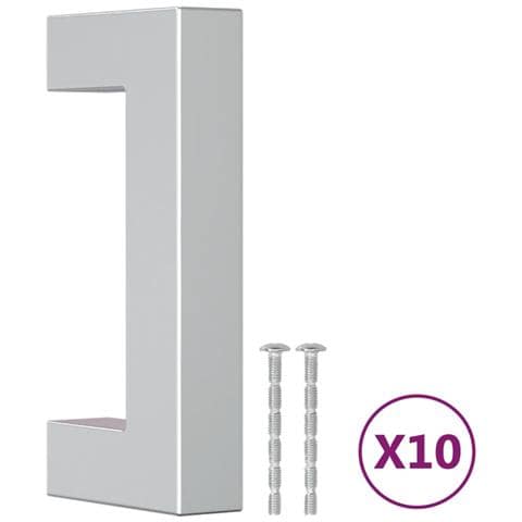 Maniglie per Mobili 10pz Argento 64mm in Acciaio Inox - Foto 2