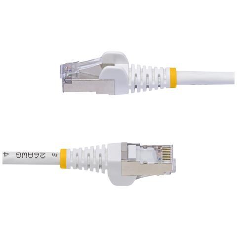 Cavo Ethernet CAT8 bianco da 12m, RJ45 Snagless, 25G / 40G, 2000MHz, 100W PoE++, S /FTP, Cavo Lan In Rame Puro 26AWG, LSZH, Cavo Patch Di Rete Schermato Con Rilievi Di Trazione, Testato Individualmente - Foto 2