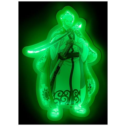 Lampada A Neon Da Muro Roronoa Zoro One Piece 40 Cm, Multicolore - Foto 2