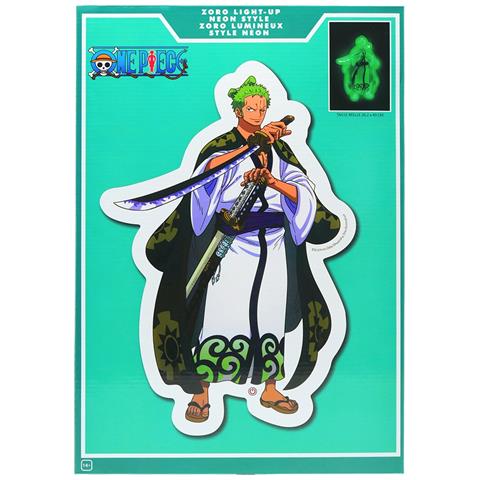 Lampada A Neon Da Muro Roronoa Zoro One Piece 40 Cm, Multicolore - Foto 3