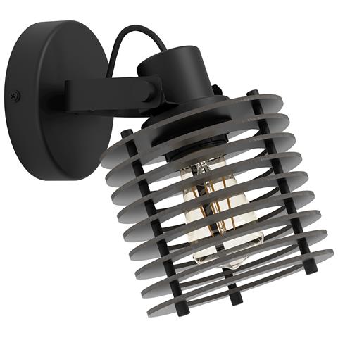 Spot Contemporaneo Segovia In Acciaio Nero 1 Luce E27 40w Ip20 - Foto 1