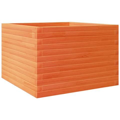 Fioriera Giardino Marrone Cera 70x70x45,5cm Legno Massello Pino - Foto 2