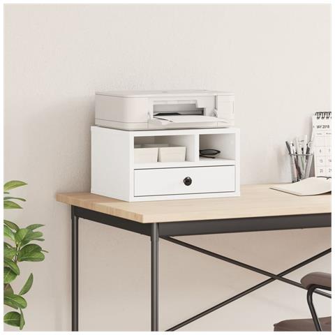 Supporto Per Stampante Bianco 40x32x22,5 Cm Legno Multistrato - Foto 3