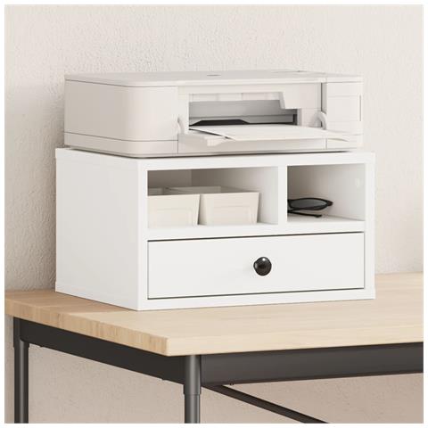 Supporto Per Stampante Bianco 40x32x22,5 Cm Legno Multistrato - Foto 1