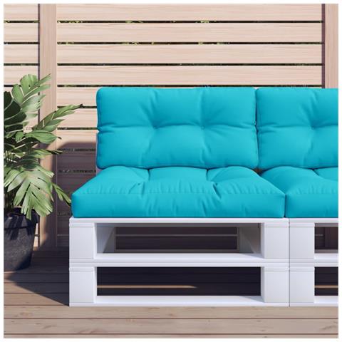 Cuscino Per Pallet Turchese 80x40x12 Cm In Tessuto - Foto 1