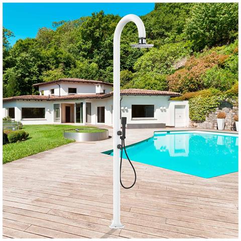 Luna Alu D Bianca Lcd Doccia In Alluminio Con Doppio Attacco Soffione Iswitch Quadrato Bianca - Foto 1