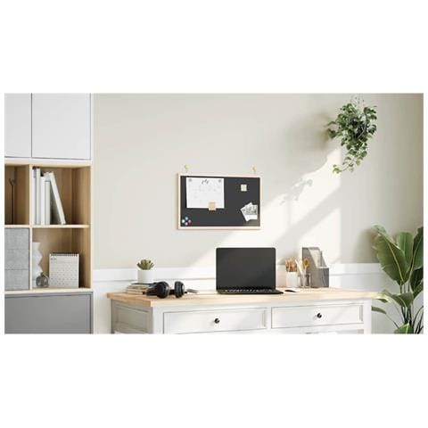 Lavagna Con Cornice In Legno Massello Di Pino Nero 60x40 Cm - Foto 1