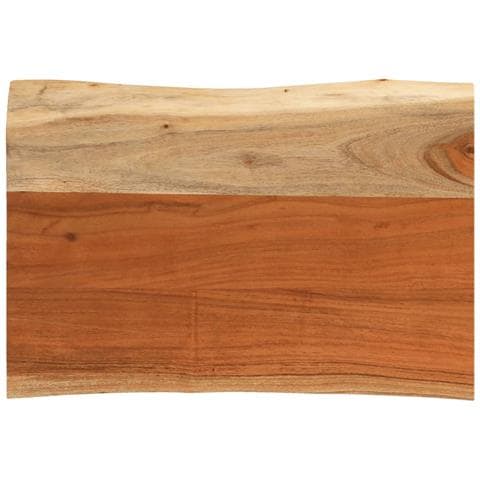 Piano Tavolo 70x40x3,8 Cm Rettangolare Legno Acacia Bordi Vivi - Foto 1