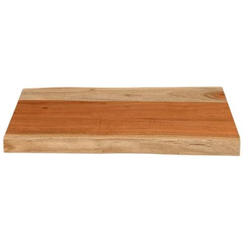 Piano Tavolo 70x40x3,8 Cm Rettangolare Legno Acacia Bordi Vivi - Foto 3