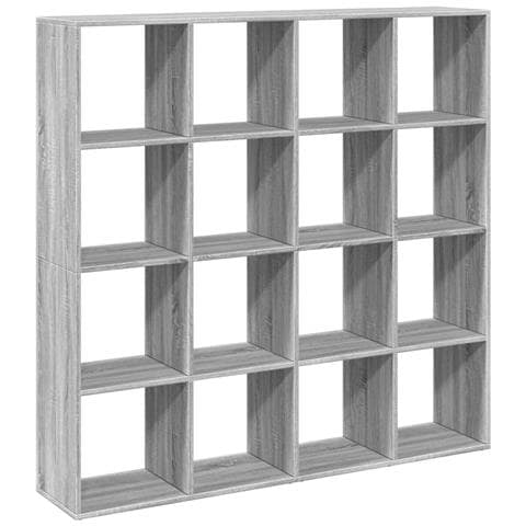 Libreria Grigio Sonoma 137,5x29x137,5 Cm In Legno Multistrato - Foto 2