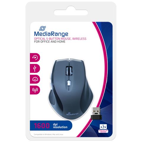 MROS203 mouse Ufficio Mano destra RF Wireless Ottico 1600 DPI - Foto 1
