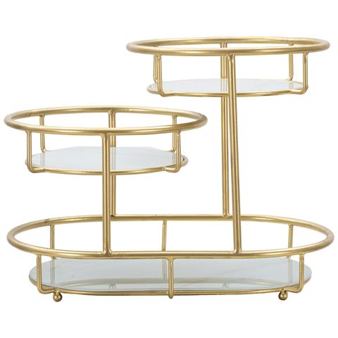 Vassoio Mf689 - Oro - Metallo - 36x22,5x27 Cm - Foto 1