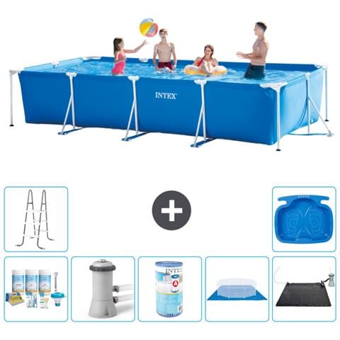 Piscina Fuori Terra - Rettangolo - 450x220x84 Cm - Blu - Include Accessori Coordinati A299 - Foto 1