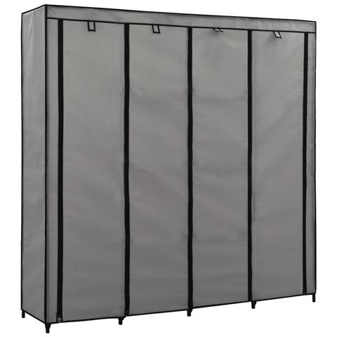Lusso Casadino -  Guardaroba Con 4 Scomparti Grigio 175x45x170 Cm - Foto 1