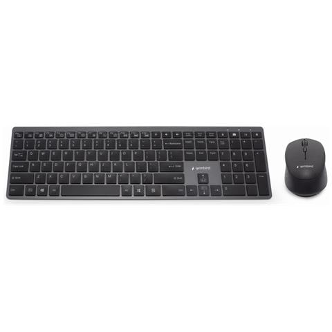 KBS-ECLIPSE-M500 tastiera Mouse incluso RF Wireless QWERTY Inglese US Nero - Foto 1