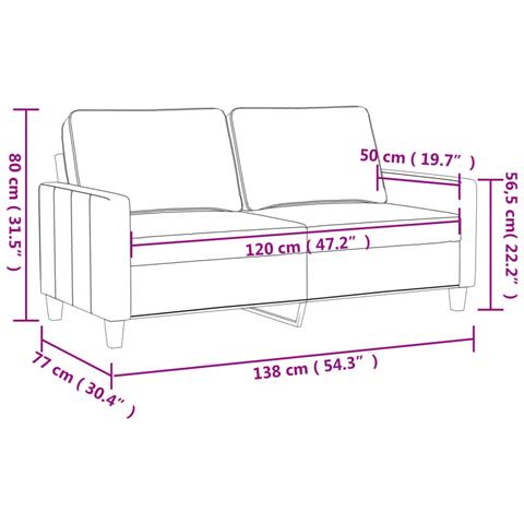 Divano a 2 Posti giallo 120 cm in Velluto - Foto 9