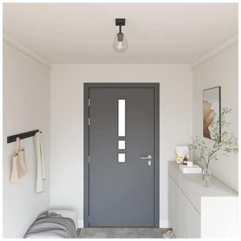 Lampade da soffitto con paralume in vetro regolabile antracite E27 - Foto 2