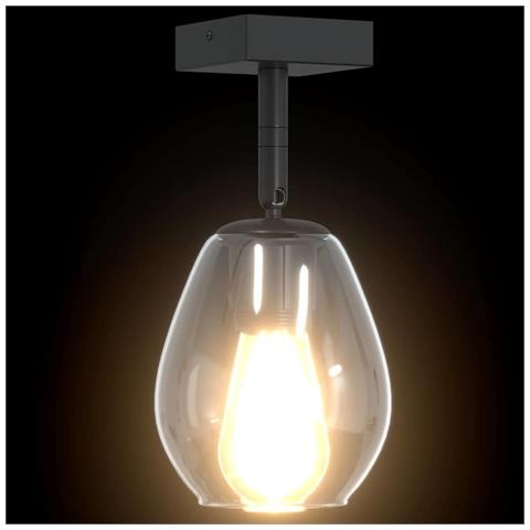 Lampade da soffitto con paralume in vetro regolabile antracite E27 - Foto 9