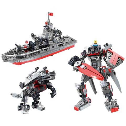 3 In 1 Robot Nave Degli Animali 418 Pezzi Set Di Costruzione Trasformabile - Foto 1