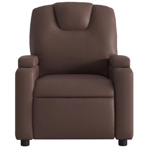 Poltrona Reclinabile Elettrica Marrone in Similpelle - Foto 9