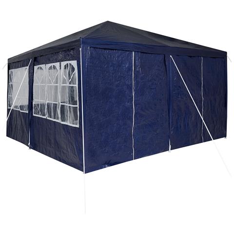 Tenda Feste con 8 Pareti Laterali Blu 4x4 m PE - Foto 9