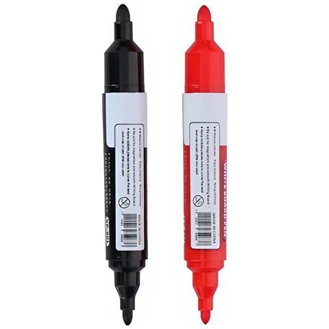 Pennarelli 6 Colori Per Disegno E Colorazione Punta Fine 2mm, Nero / Rosso - Foto 2