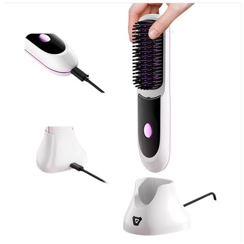 Spazzola Lisciante Portatile Ionica Lcd Senza Fili Per Uno Styling Senza Sforzo White - Foto 1