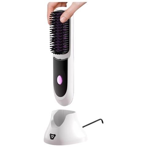 Spazzola Lisciante Portatile Ionica Lcd Senza Fili Per Uno Styling Senza Sforzo White - Foto 2