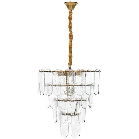 Lampadario Caraveli Vetro Ottone - Foto 7