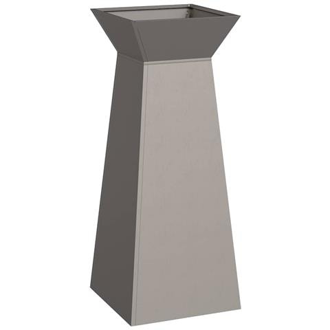 Vaso a Pilastro Argento 40 x 40 x 100 cm Acciaio - Foto 1