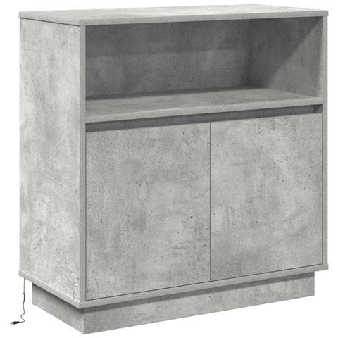 Credenza con LED Grigio cemento 71 x 34.5 x 75 cm - Foto 1