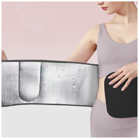 Cintura Snellente Sudore Ioni Argento - Supporto Fitness Regolabile Black - Foto 4