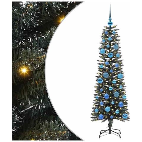 Albero di Natale artificiale con 150 LED Verde 150 cm - Foto 1