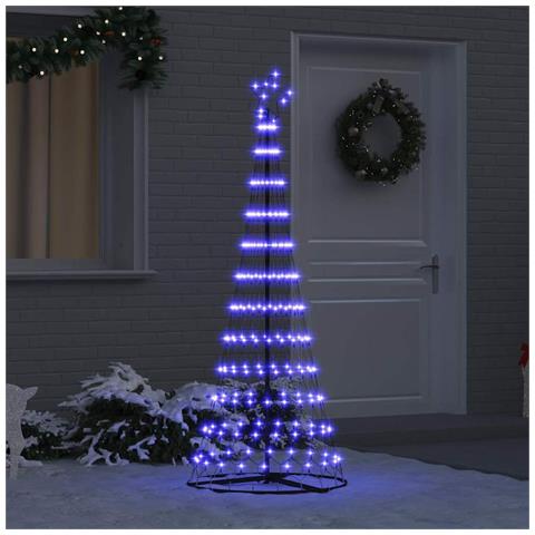 Albero di Natale LED con 230 LED Blu 71 x 71 x 184.5 cm Metallo - Foto 2