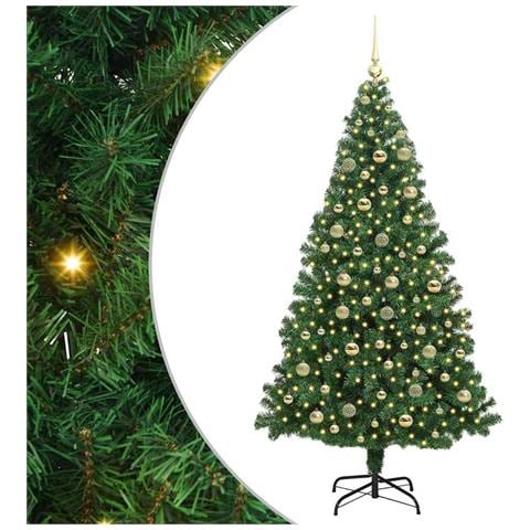 Albero di Natale artificiale con 300 LED Verde 210 cm - Foto 1
