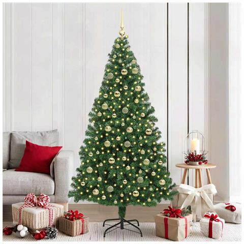 Albero di Natale artificiale con 300 LED Verde 210 cm - Foto 2