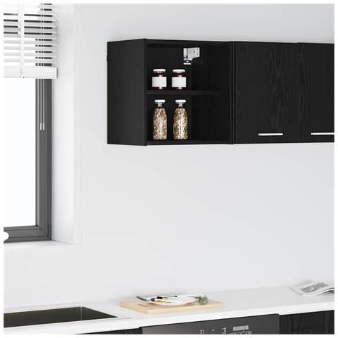 Armadio pensile Riga Rovere Nero 40 x 29,5 x 40 cm - Foto 2