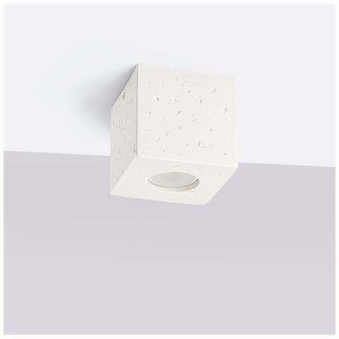 Lampada Da Soffitto Quad Cemento Beige Sl. 1846 - Industriale Lampada A Soffitto Beige 10x10x10 Cm - Foto 2