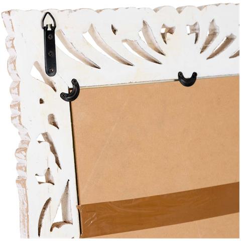 Specchio Da Parete In Legno Bianco 60x120x2,5h Cm - Foto 8