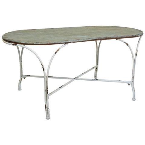 Tavolino In Metallo 120,5x65x52h Cm Grigio - Foto 1