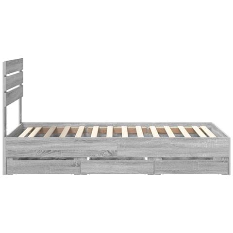Struttura del letto con cassetto Grigio Sonoma 100 x 200 cm - Foto 9