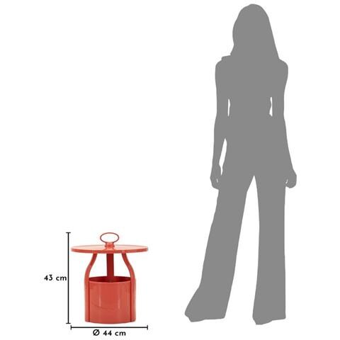 Tavolino Vkh1095-rosso-plastica-44x44x43 Cm - Foto 7