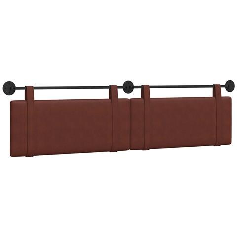 Testata appesa Marrone Lucido 210 x 55 x 5 cm PU Antico - Foto 1