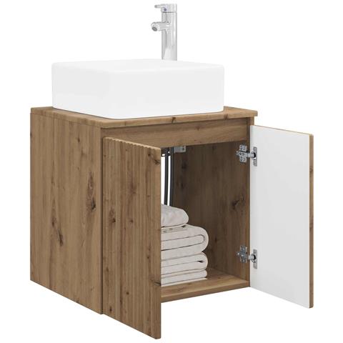 Mobile Lavabo da Parete Rovere Artigianale 49,5 x 41 x 63 cm - Foto 2