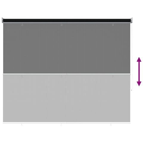 Tenda a Rullo Esterno Blocco UV 90% Nero 200 x 140 cm HDPE - Foto 9