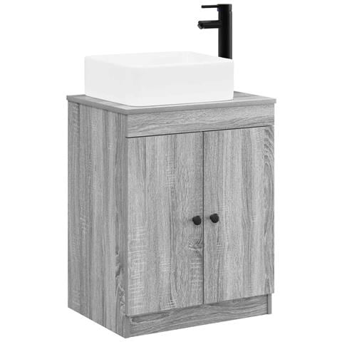Set di mobili per il bagno Sonoma grigio Legno ingegnerizzato - Foto 1