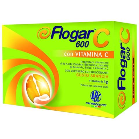 Flogar C 600 con Vitamina C 14 Bustine Gusto Arancia - Foto 1