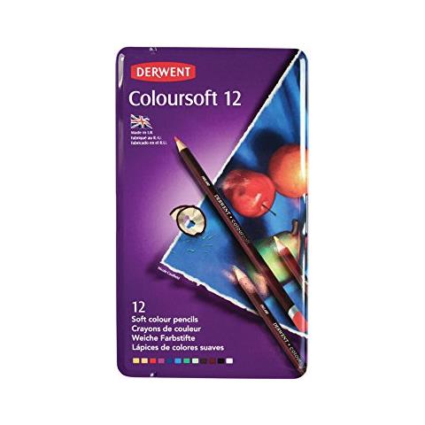Scatola Metallo 12 Matite Derwent Coloursoft - Foto 1